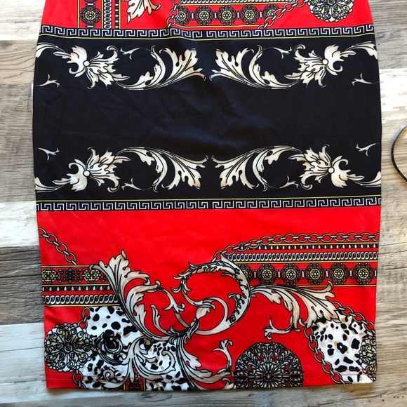 SHEIN Midi Bodycon Cami Patterned Dress - Picture 4 of 12